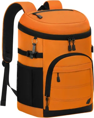 35 Cans Insulated Backpack Cooler for Men, Leak Proof Camping Beach Cooler Backpack Portable Soft Sided Cooler Bag Waterproof Travel Hiking Picnic Fishing Lunch Coolers