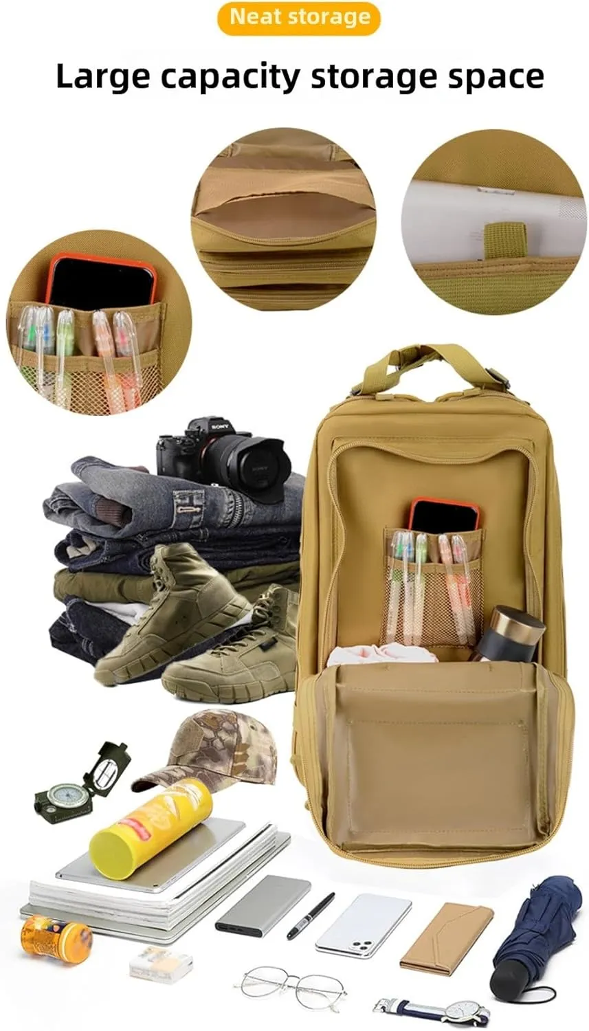35L Waterproof Hiking Tactical Backpack Lightweight & Ergonomic Design for Camping, Trekking, Outdoor Adventures (CP)
