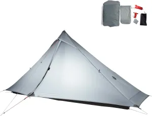 3FULGEAR Lanshan1 Pro Outdoor Ultralight Camping Tent for 1 Person 3/4 Season Professional 20D Nylon Double Sided Silicone Tent, Camping, Trekking, Kayaking, Climbing, Hiking