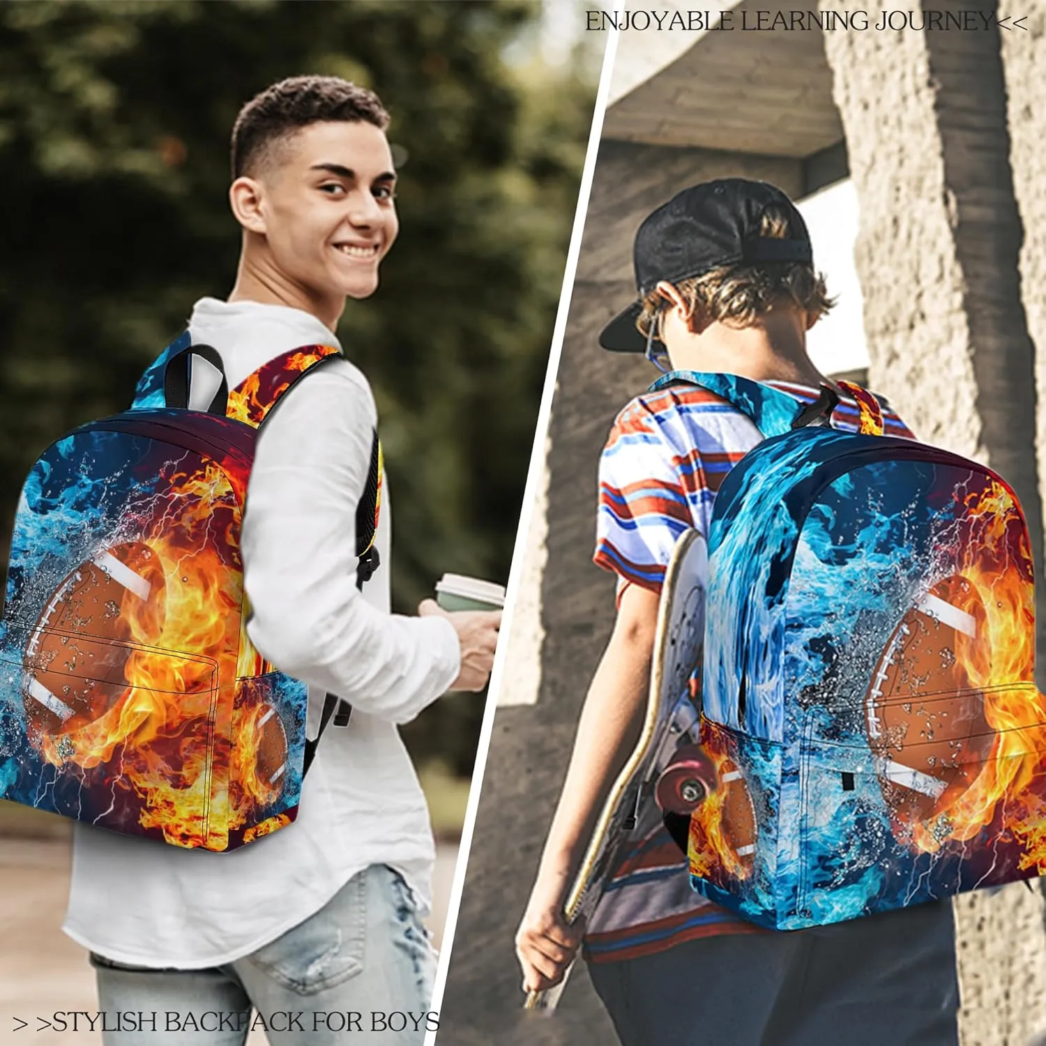 3pcs Backpack for Boys Girls, Backpack Set with Lunch Box Pencil Case for Kids Teen Elementary Middle High School
