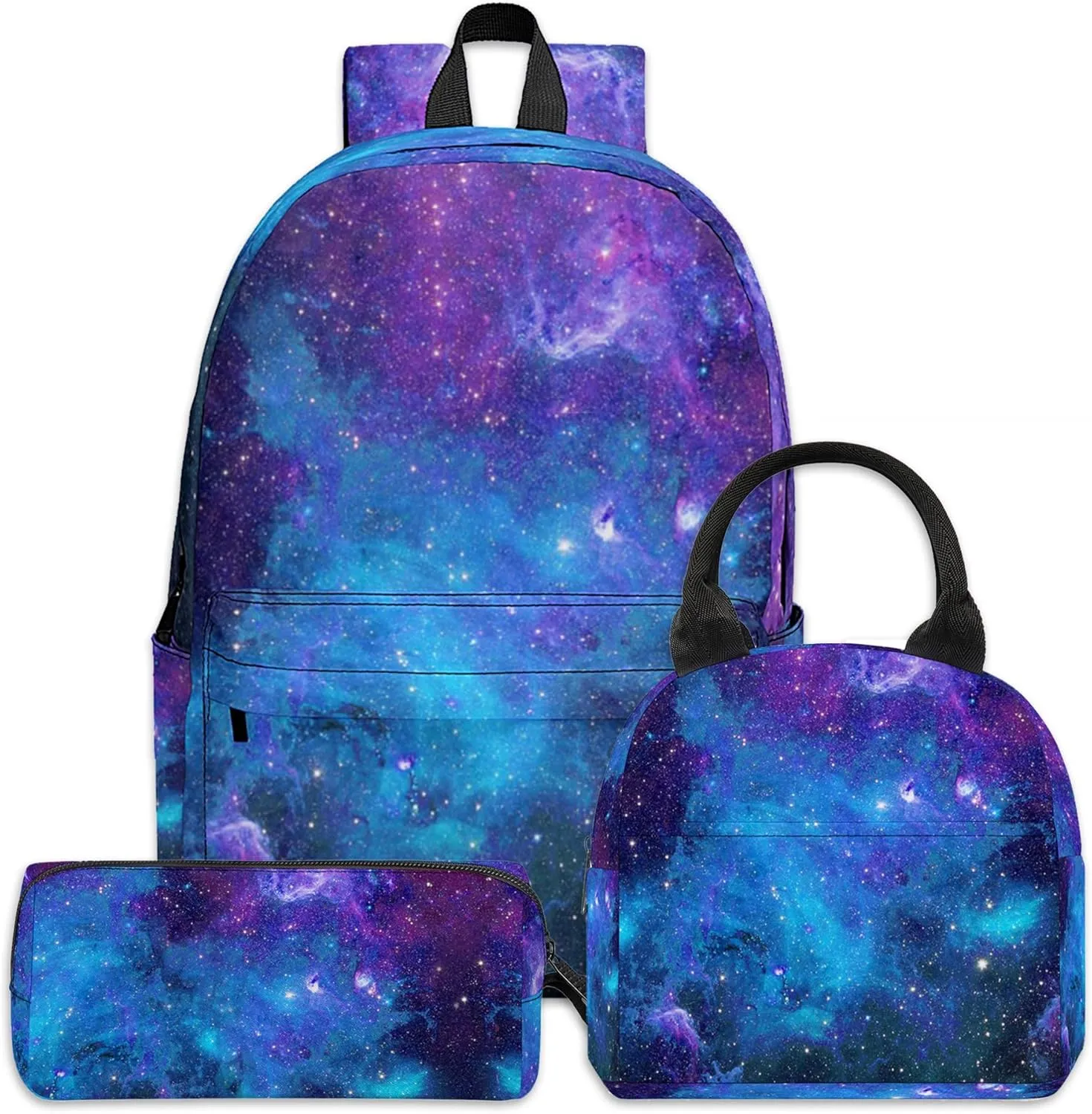 3pcs Backpack for Boys Girls, Backpack Set with Lunch Box Pencil Case for Kids Teen Elementary Middle High School