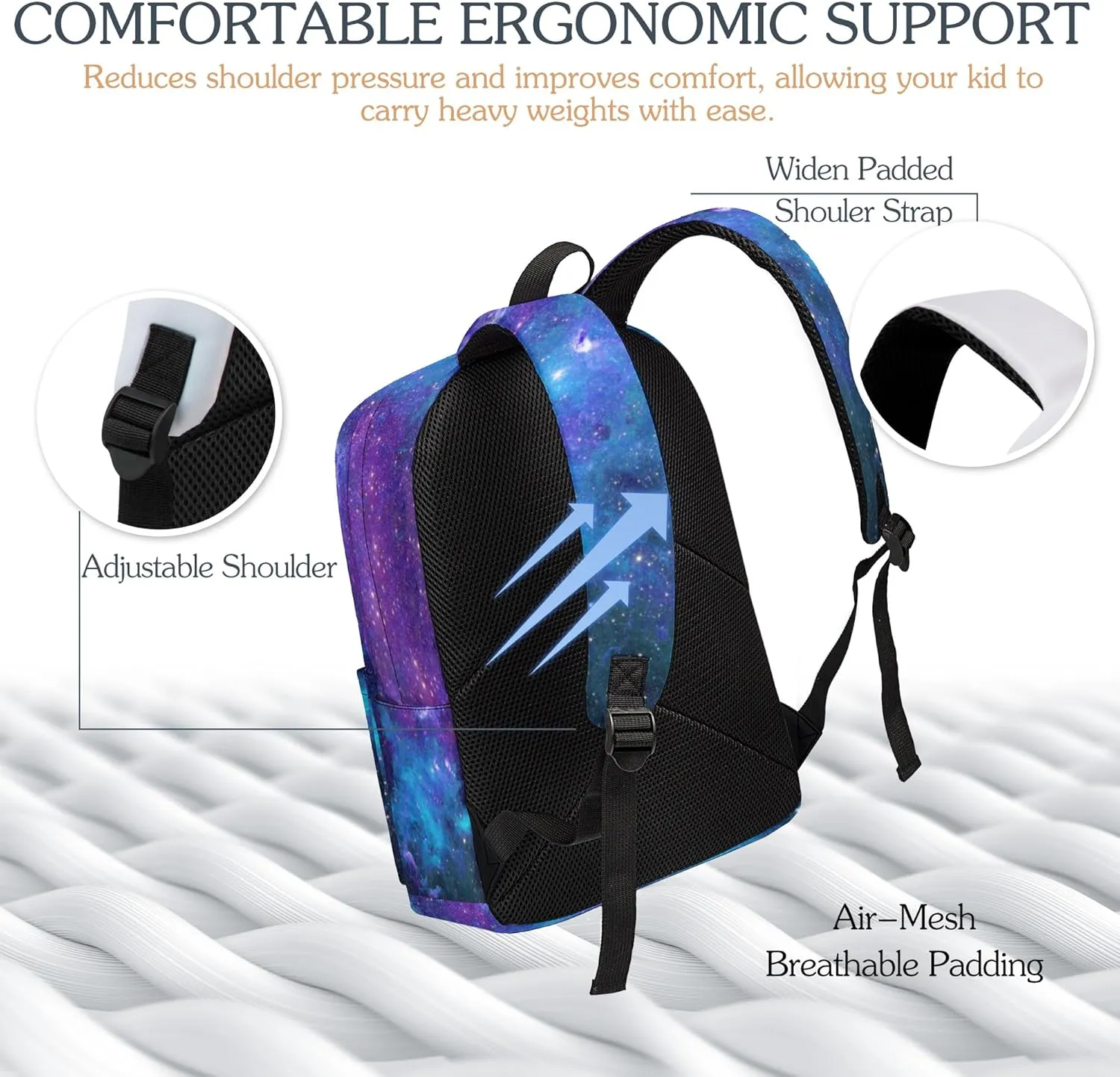 3pcs Backpack for Boys Girls, Backpack Set with Lunch Box Pencil Case for Kids Teen Elementary Middle High School