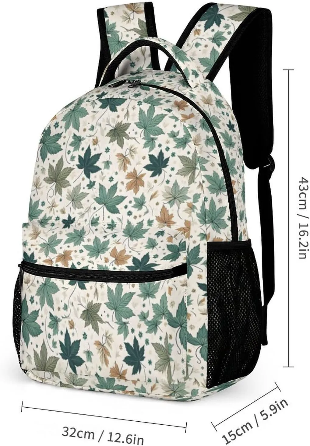 3PCS Backpack with Lunch Box & Pen Case, 16.2 Inch Ergonomic Straps Backpack, Cute College Backpack for Traveling Daypack