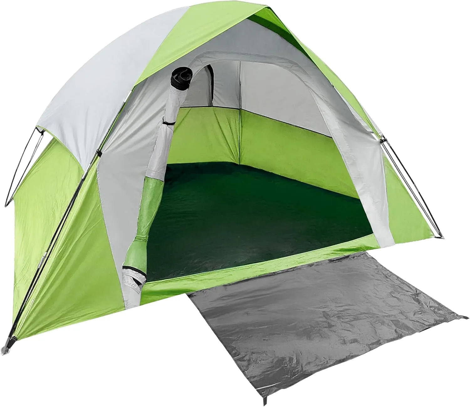 4-6 Person Dome Camping Tent, Double Layer Waterproof, Removable Rain Fly, for Outdoor Hiking, Fishing