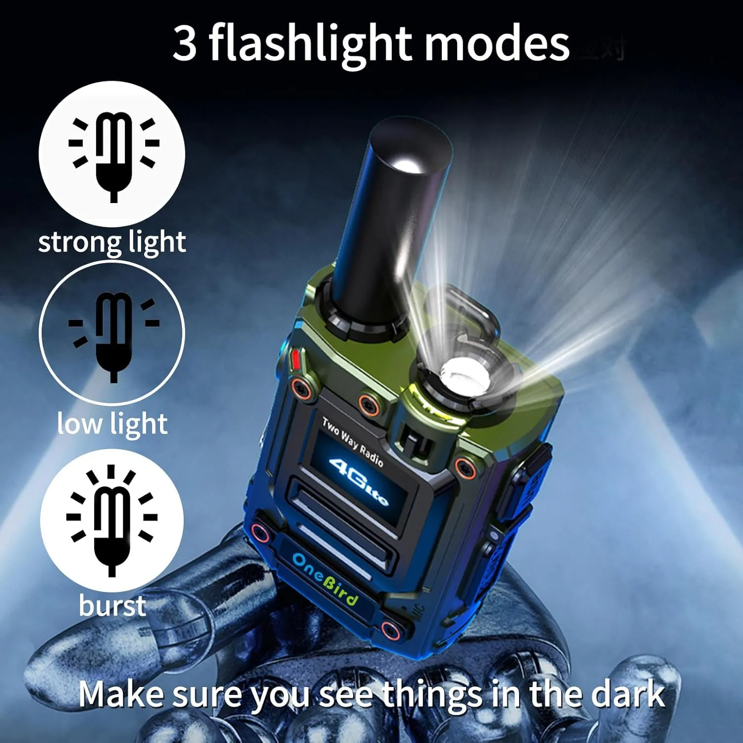4-Pack Global Walkie Talkie with Sim Cards, Long Range 4G 1000 Mile Rechargeable Two-Way Radios, 3-7 Day Battery, Type-C Fast Charging, PTT Push to Talk Over Cellular Radio Unlimited Range