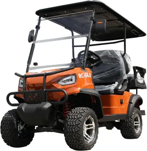 4 Passenger Electric Golf Cart with Battery, Intelligent Charging for 12 Hours Can Travel Up to 50 Miles, Spring Damping, Equipped with Reversing Image, Random Color Delivery, US Inventory