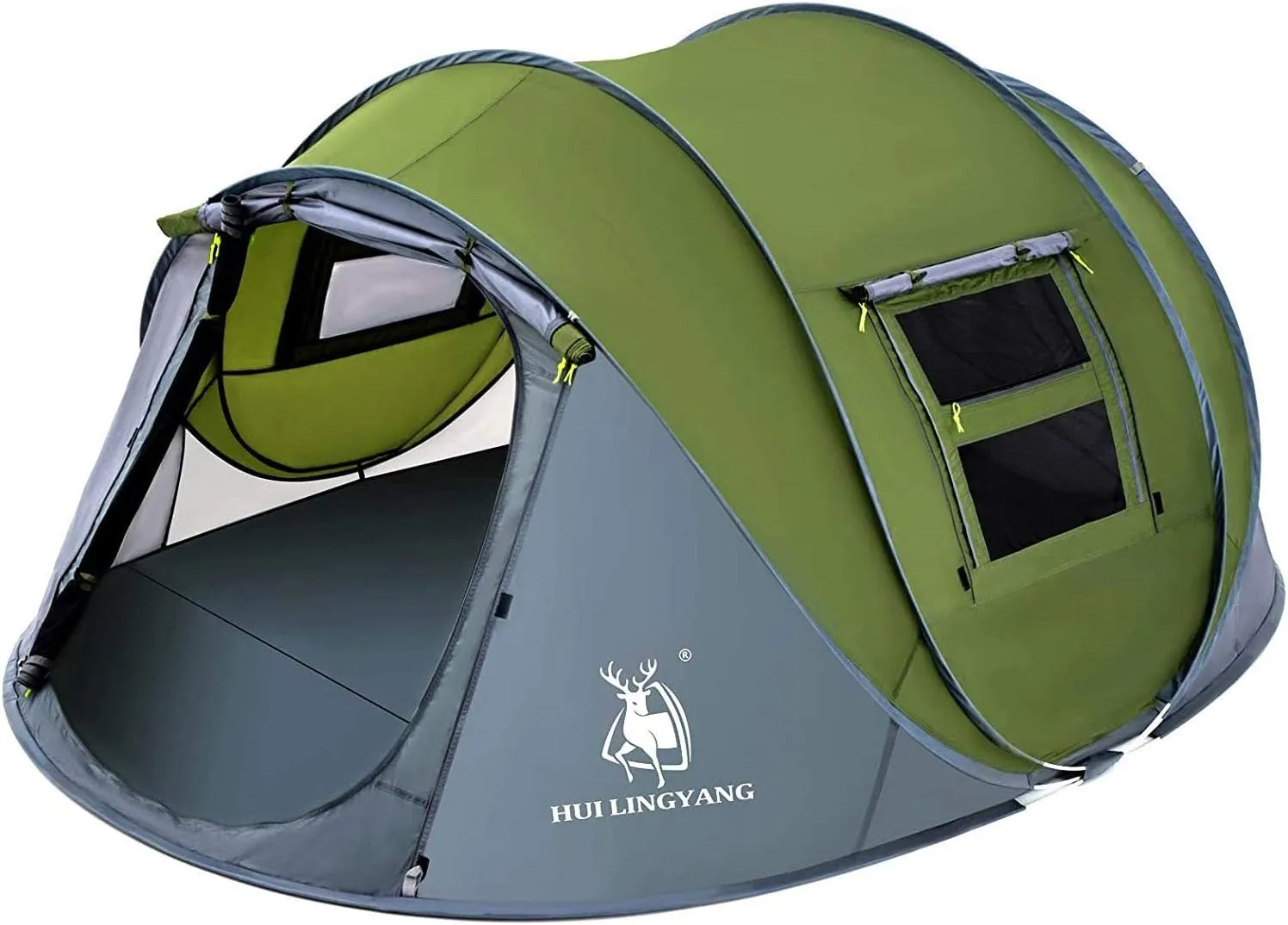 4 Person Easy Pop Up Tent-Automatic Setup Sun Shelter for Beach- Instant Family Tents for Camping,Hiking & Traveling