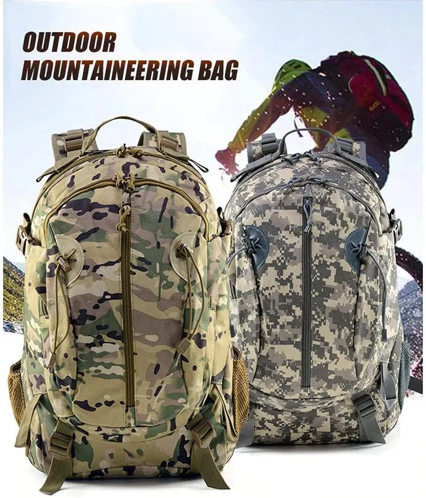 40L Camping Backpack Bag Hiking Climbing Rucksack Waterproof Trekking Camouflage Army Backpak Outdoor Daypack-ACU