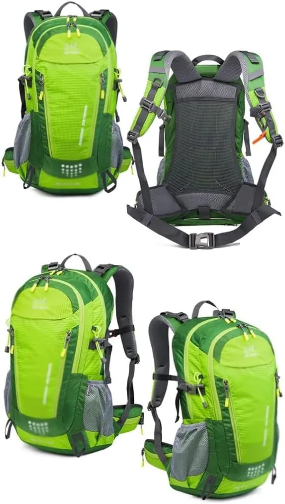 40L Camping Backpack Travel Hiking Backpack Outdoor Bag with Rain Cover(Black)