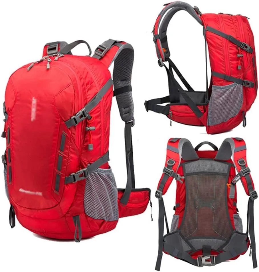40L Men's Backpack Mountaineering Bag Hiking Outdoor Backpack Mountaineering Sports Bag(Black)