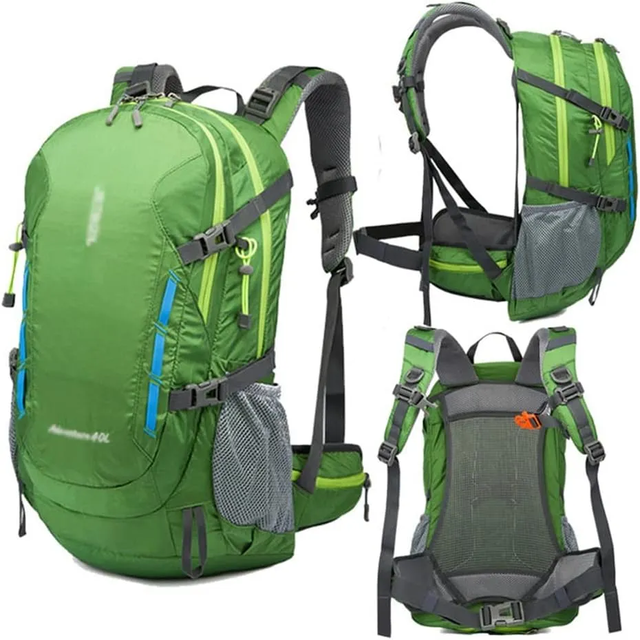 40L Men's Backpack Mountaineering Bag Hiking Outdoor Backpack Mountaineering Sports Bag(Black)