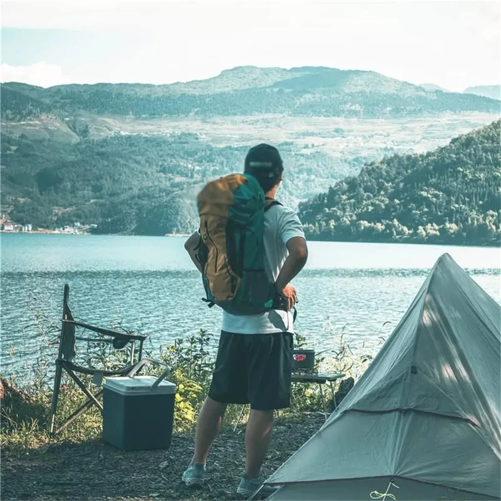 40L Outdoor Bag Hiking Sports Backpack Multi Pocket Travel Backpack Mountaineering Backpack(D)