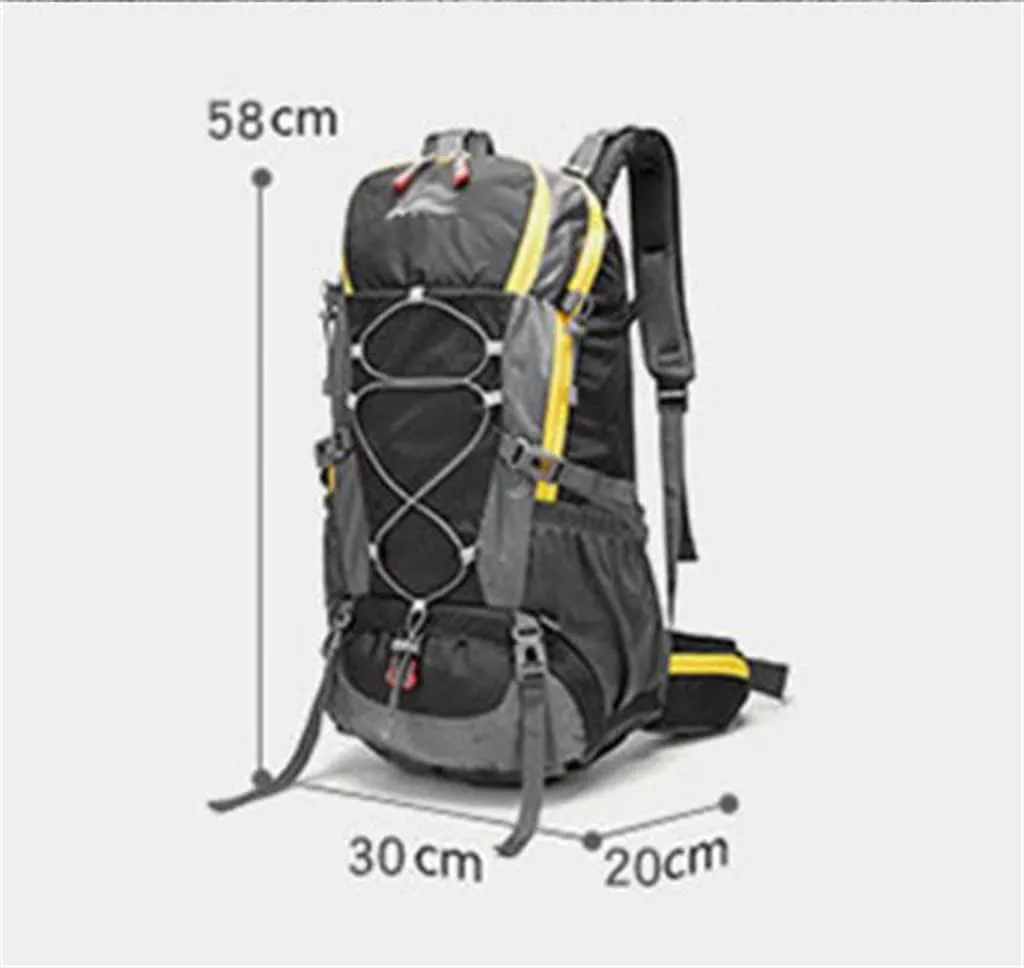 40L Outdoor Mountaineering Backpack with Rain Cover Camping Backpack Sports Mountaineering Men's Bag