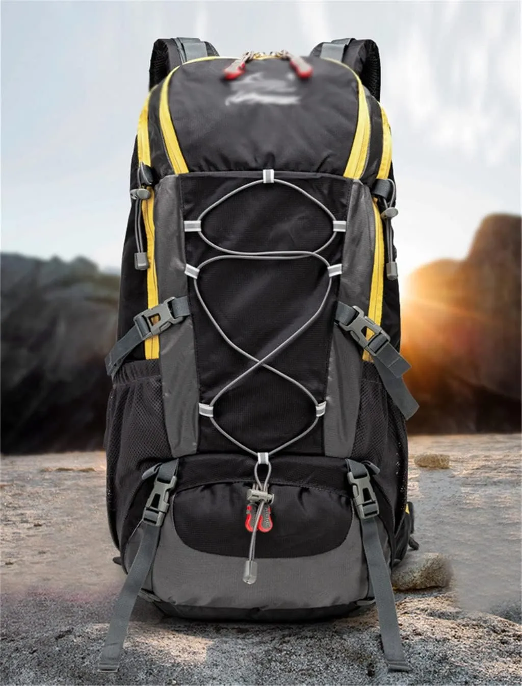 40L Outdoor Mountaineering Backpack with Rain Cover Camping Backpack Sports Mountaineering Men's Bag