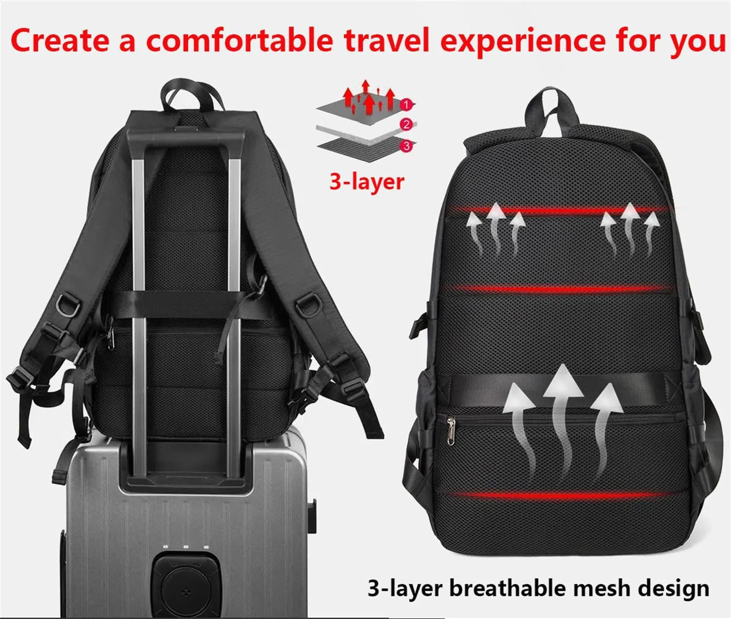 40L Waterproof Lightweight Hiking,camping,travel Backpack for Men/Women (Blue,40L)