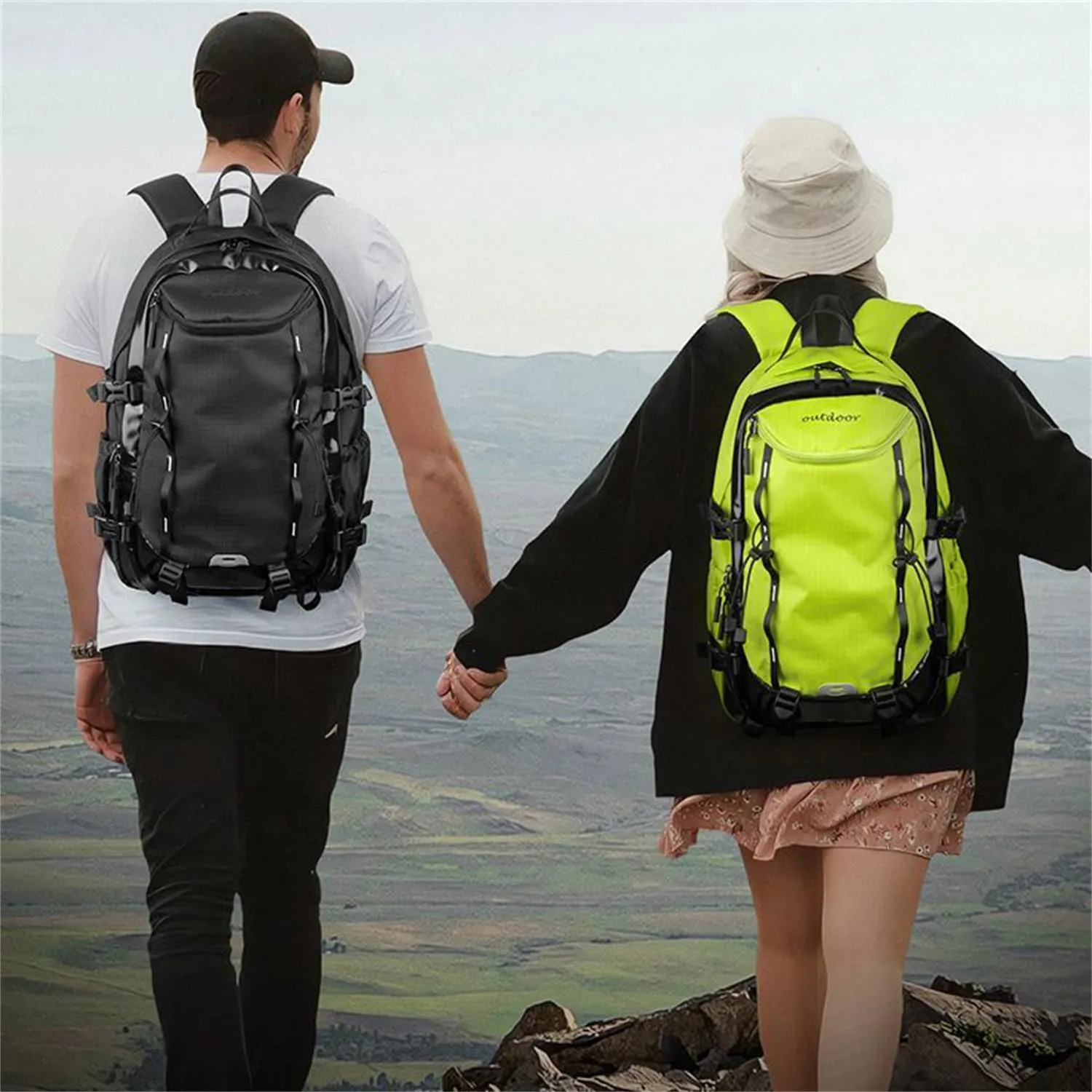 40L Waterproof Lightweight Hiking,camping,travel Backpack for Men/Women (Green,40L)