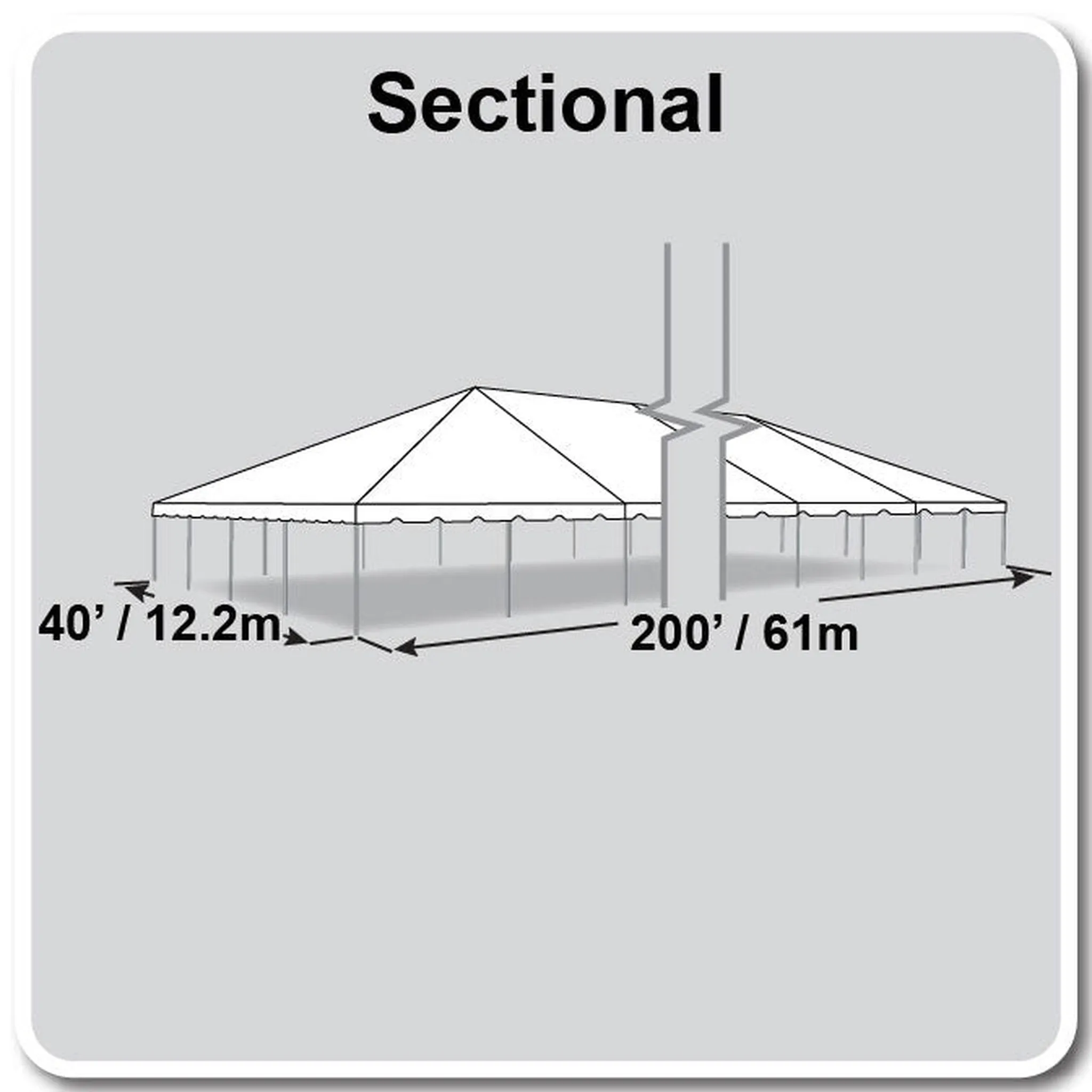 40x200 Classic Series Frame Tent