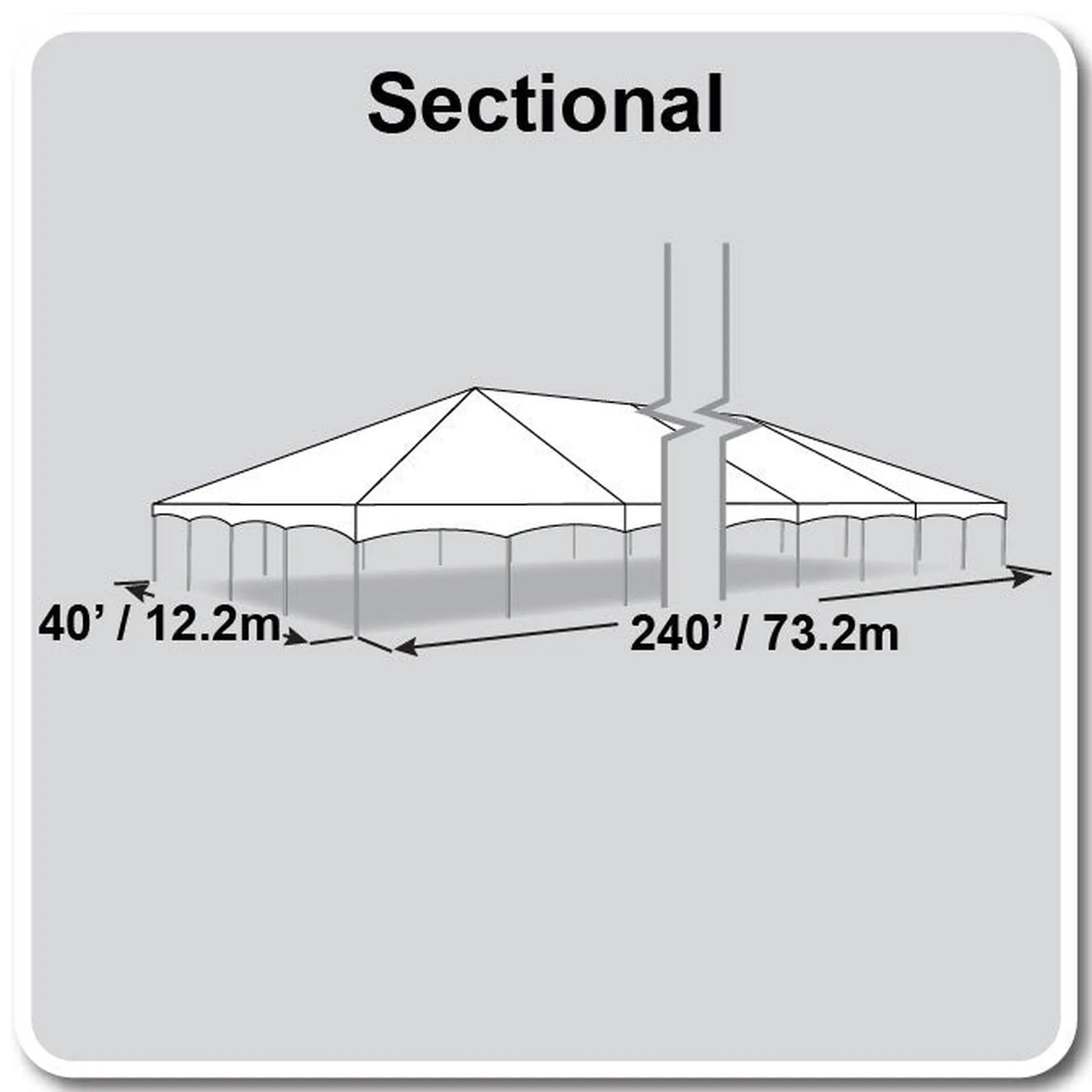 40x240 Master Series Frame Tent