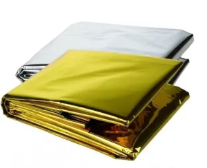 5 Pack - Emergency Solar Blanket Survival Safety Insulating Mylar Thermal - Gold • E&D Shop