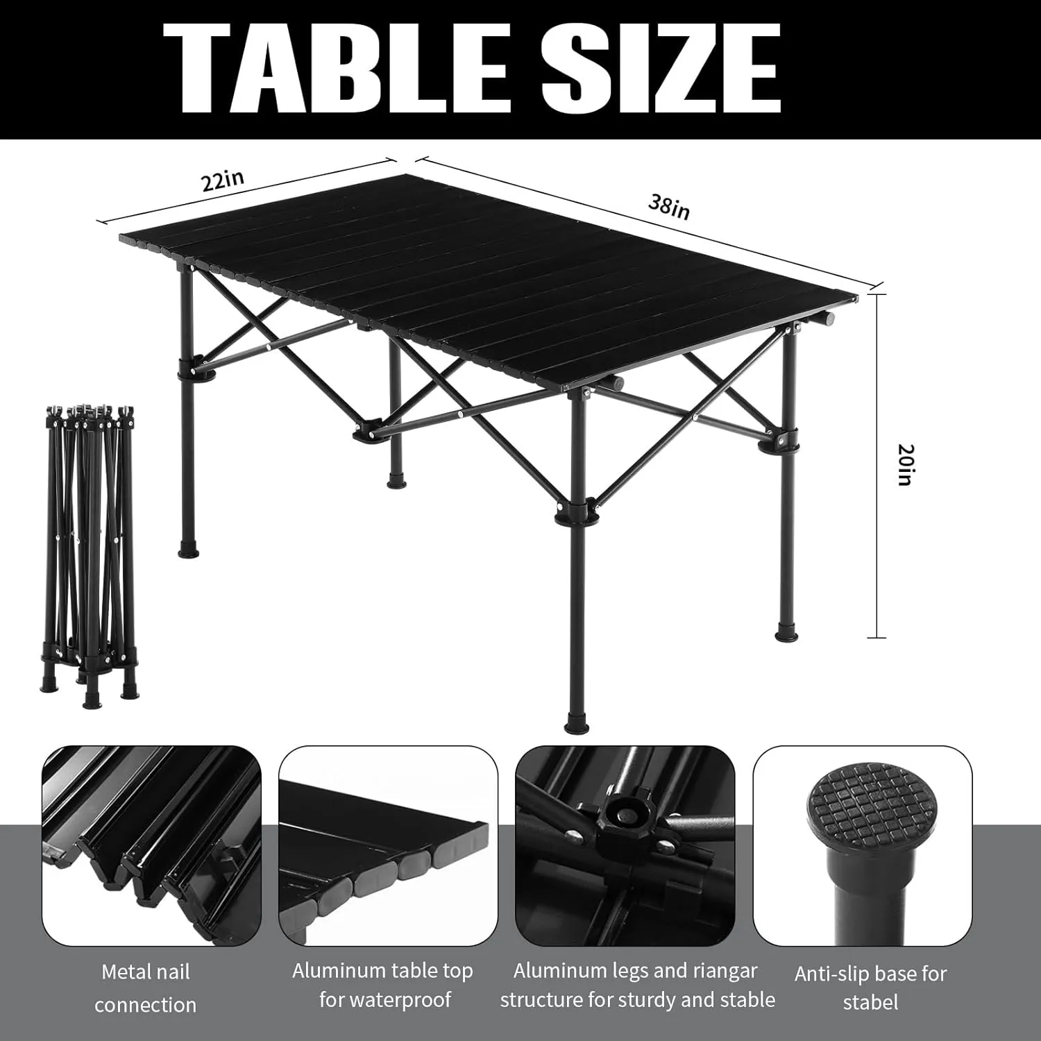 5 Pcs Summer Portable Camping Chair and Folding Camping Table Set Outdoor Oxford Fabric Folding Chair Lawn Portable Camp Table with Cup Holder Carry Bag for Travel Fishing Sport(Gray)