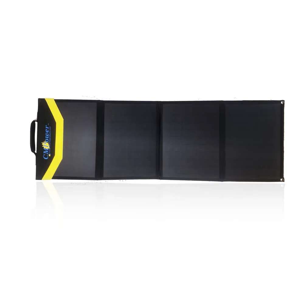 50 Watt Portable Solar Panel Kit with Controller - Sunpower 23.7% efficient shade tolerant solar cells - Open Dimensions: 14" x 52" x 0.5"