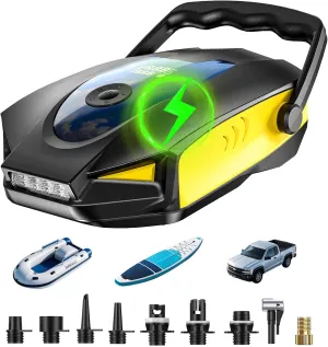 50PSI Paddle Board Pump Electric Portable, 10000mAh Sup Pump with Auto-Off,9 Modes Paddleboard Pump for Stand Up Paddle Board/Car/Kayak/Motorcycle/Bicycle