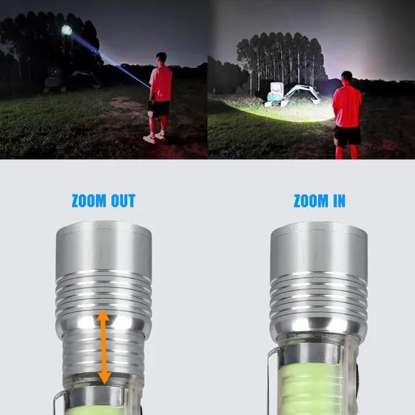 520 Rechargeable Long Range 8 Modes Portable Flashlight.