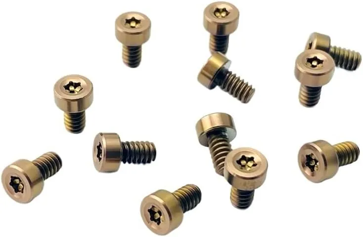 5PCS Titanium Torx Head Screw with US 4-40 Thread, CNC Back Clip Screws Fit for Outdoor Flashlight and Torch
