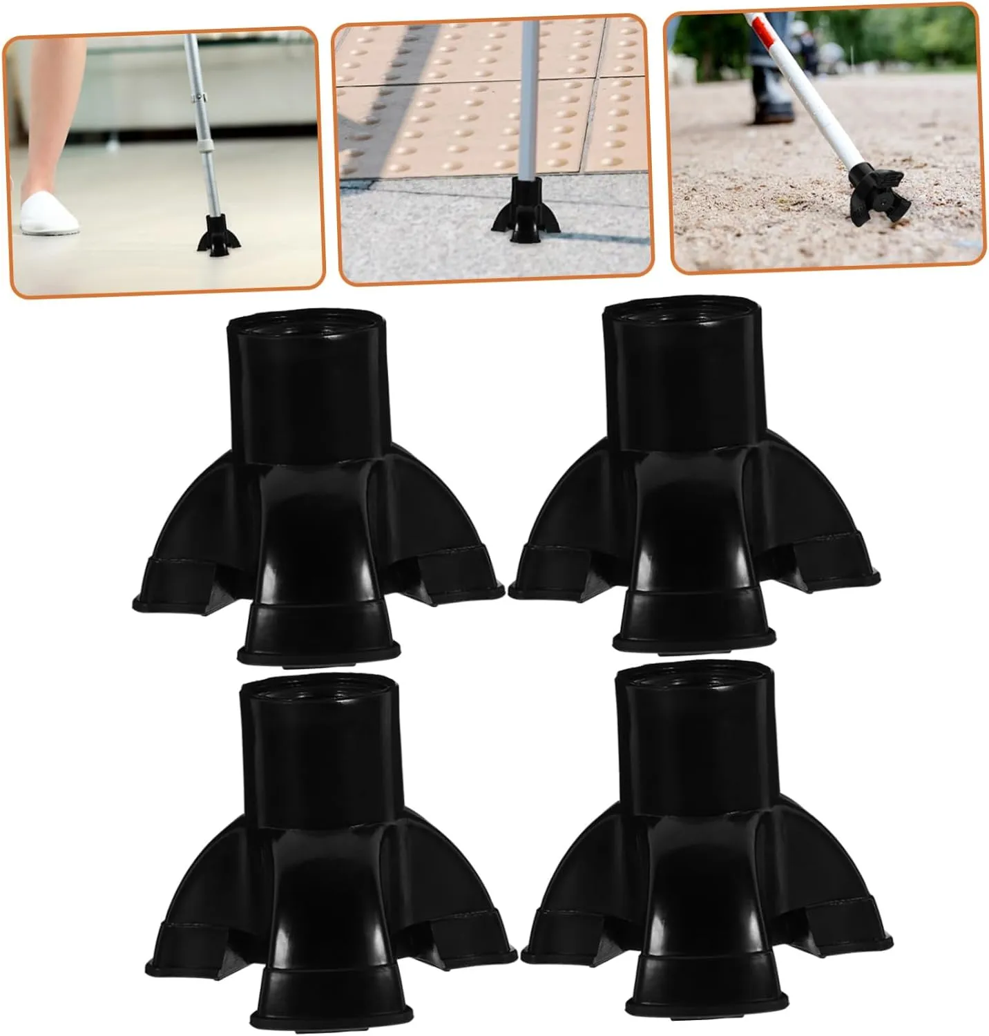 5sets 4pcs Crutch Replacement Tip Nonskid Cane Foot Cover for Walking Canes Durable Pads Easy to Install Shock Absorbing Fits Crutches 4pcs*5