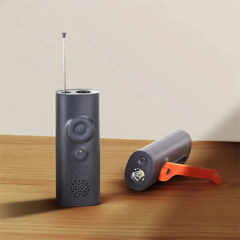 6 IN 1 Multi-function Emergency Tool Kit - Radio Flashlight Hand-Cranked Power Generators Power Bank High Decibel Alarm Set