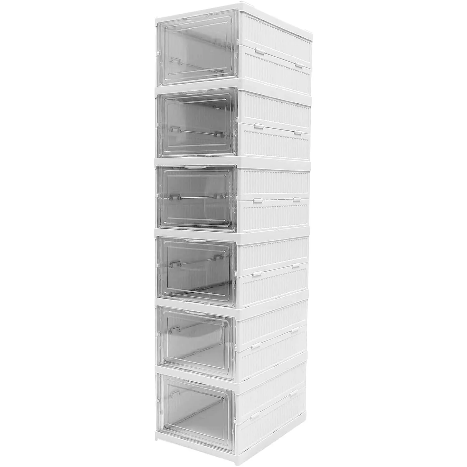 6-Layer Stackable Foldable Storage Cart – Multifunctional Organizer for Kitchen, Closet & Laundry