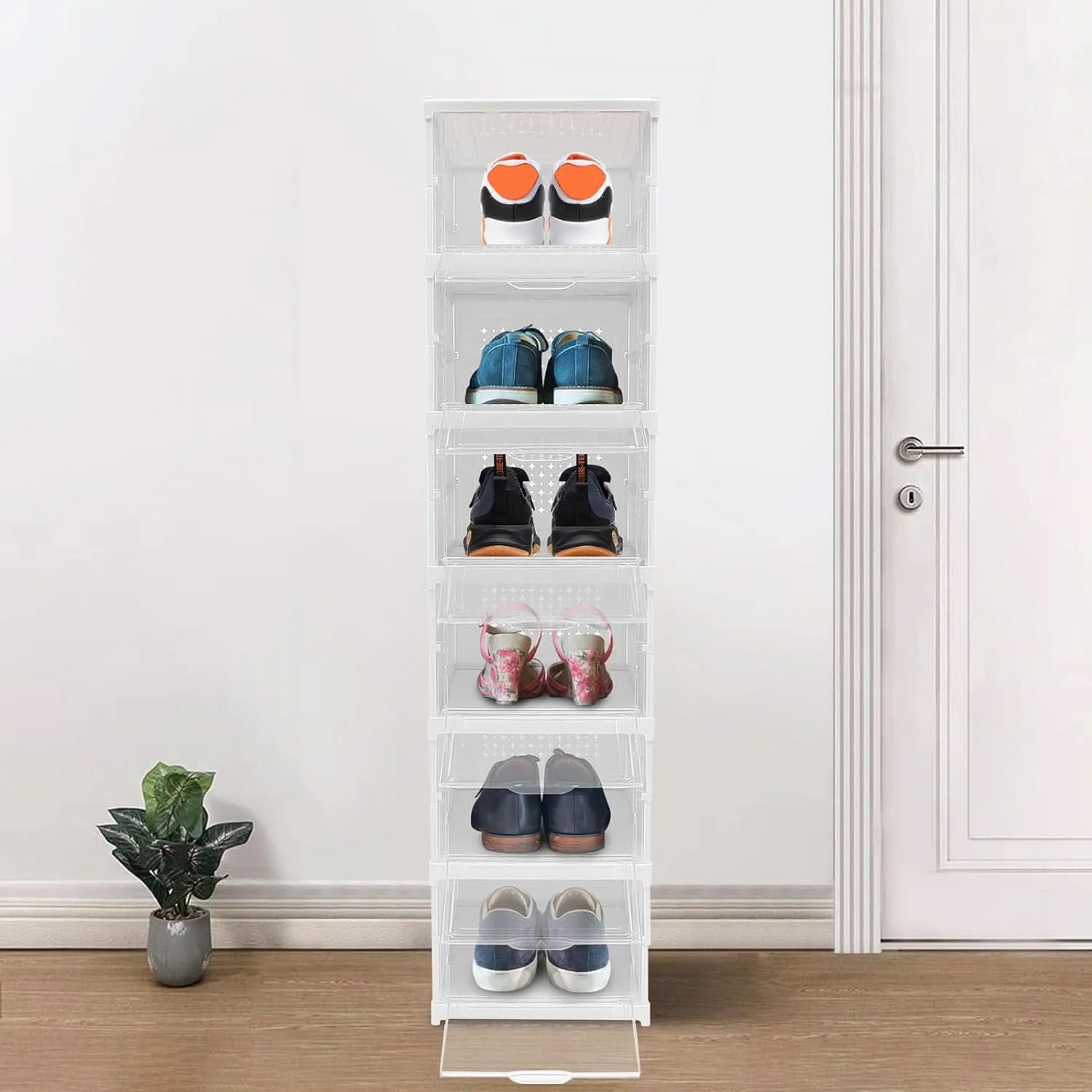 6-Layer Stackable Foldable Storage Cart – Multifunctional Organizer for Kitchen, Closet & Laundry