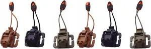 6 pcs Walking Flashlight Straps Stick Fastener Belt Strap Handle Clipping Back Locks Shape Key Webbing Round Management Buckle Vest Gear Ring for Clip Fixed Holder Hiking to