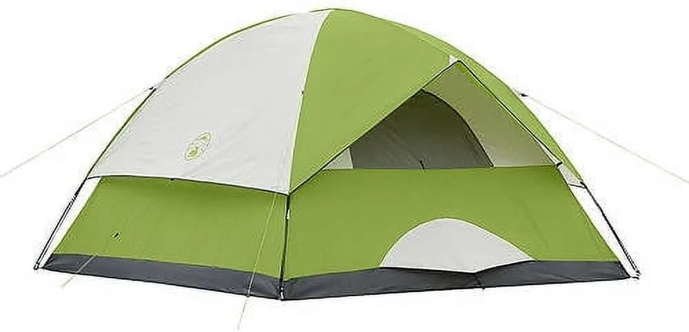 6-Person Green Dome Tent with 72" Center Height – Weather-Resistant Family Camping Shelter