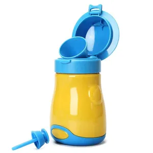 [600ML-Upgrade] BYETOO Portable Baby Child Kids Travel Potty Hygienic Leak Proof Urinal Emergency Toilet for Camping,Car Travel,Outside,Park and Kid Toddler Potty Pee Training Cup - boy