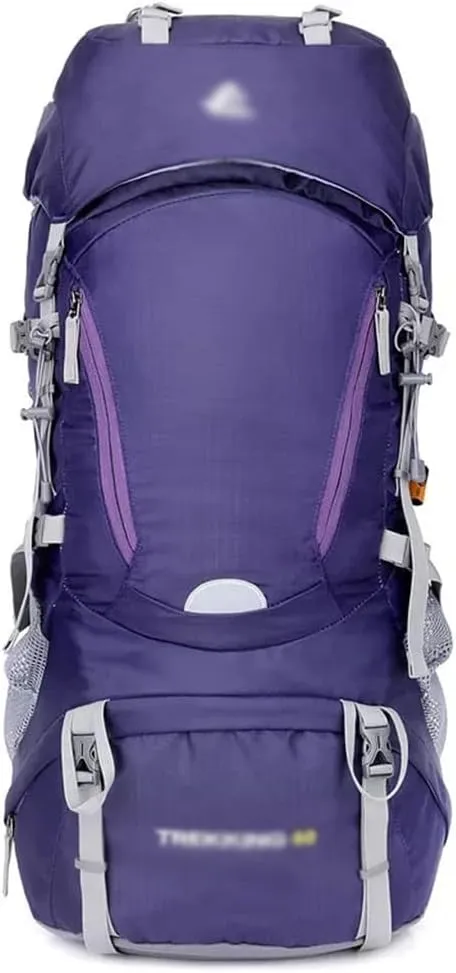 60L Outdoor Hiking Backpack Sports Rucksack Travel Mountaineering Backpack(Black)