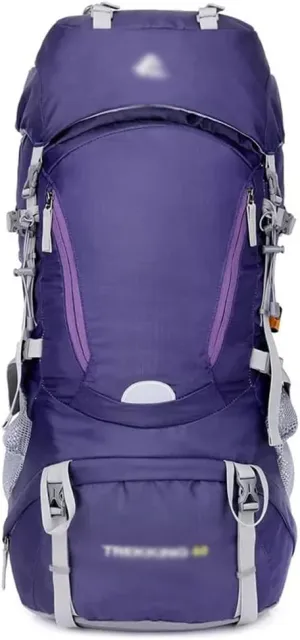 60L Outdoor Hiking Backpack Sports Rucksack Travel Mountaineering Backpack(Black)