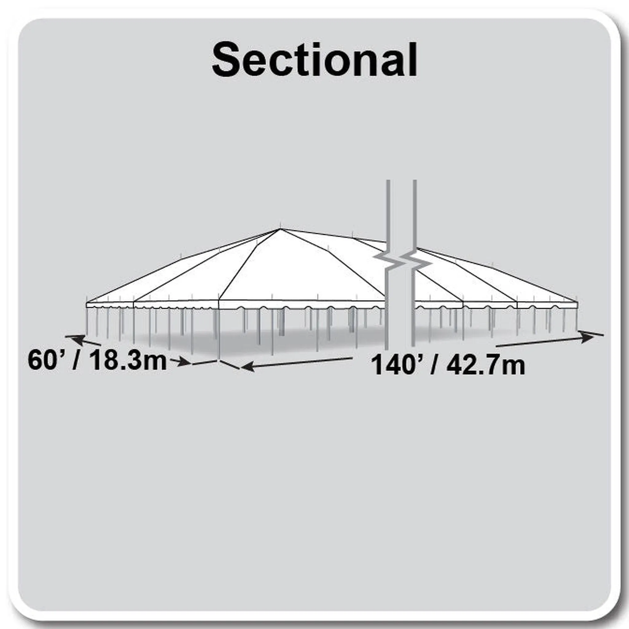 60x140 Classic Series Pole Tent