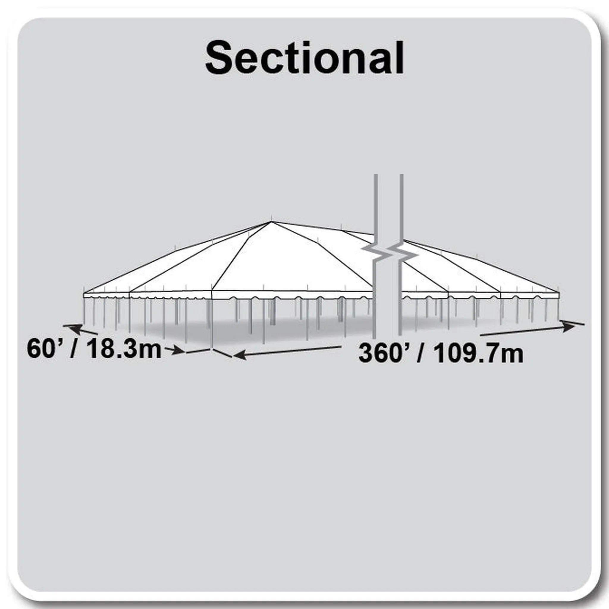 60x360 Classic Series Pole Tent