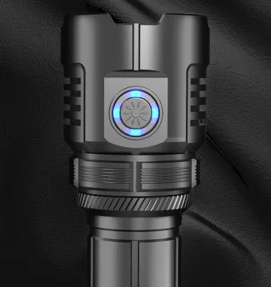 7 Nuclear 300,000Lumens Anti-explosion Powerful Alloy Flashlight With 5500mAh 26800 Lithium Battery High Power White Laser LED Torch Rechargeable Flashlight