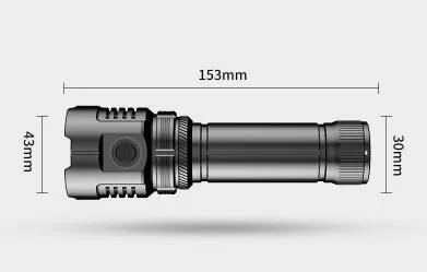 7 Nuclear 300,000Lumens Anti-explosion Powerful Alloy Flashlight With 5500mAh 26800 Lithium Battery High Power White Laser LED Torch Rechargeable Flashlight