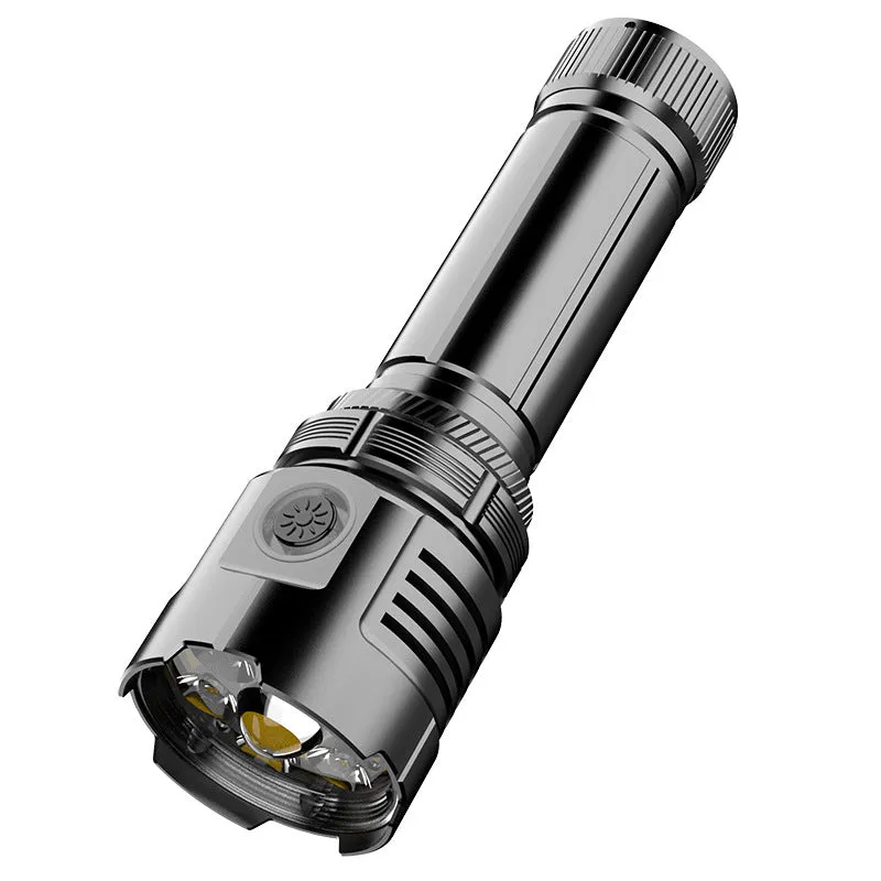 7 Nuclear 300,000Lumens Anti-explosion Powerful Alloy Flashlight With 5500mAh 26800 Lithium Battery High Power White Laser LED Torch Rechargeable Flashlight