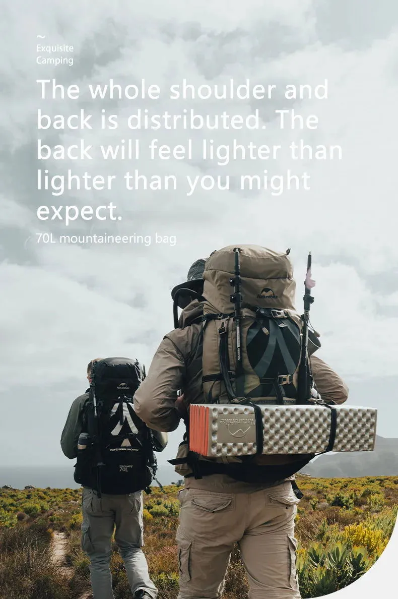 70L Camping Backpack with Rain Cover – Ergonomic and Large Capacity for Hiking and Trekking