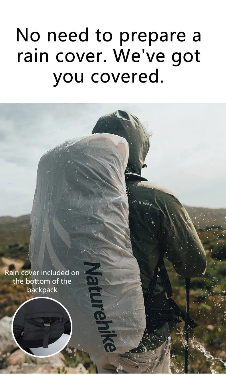 70L Camping Backpack with Rain Cover – Ergonomic and Large Capacity for Hiking and Trekking