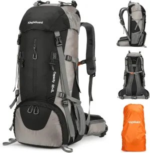 70L Hiking Backpack with Rain Cover Lightweight Travel Backpack Waterproof Camping Backpack