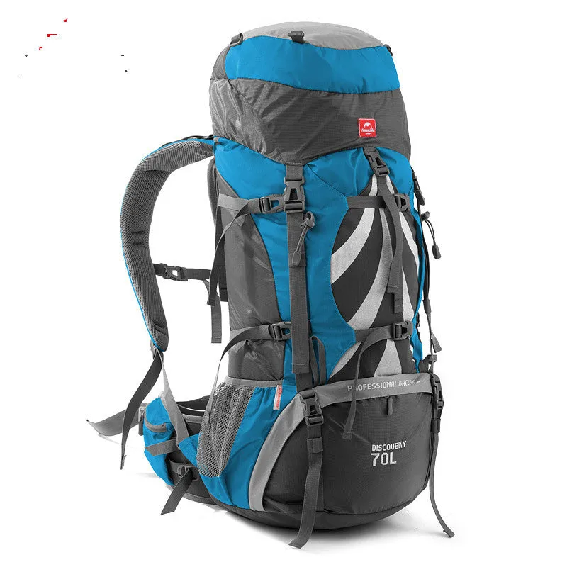 70L Waterproof Nylon Hiking Backpack for Outdoor Adventures