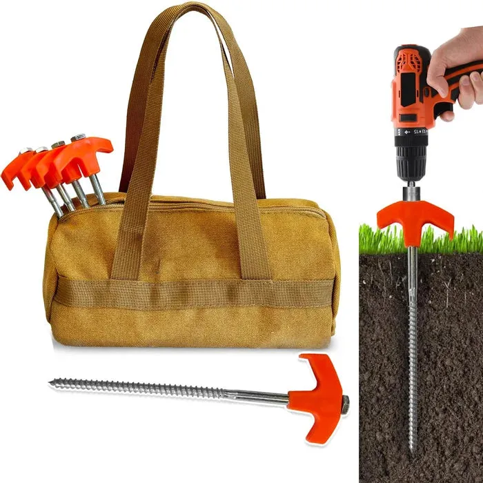 8-Inch Screw-In Tent Stakes