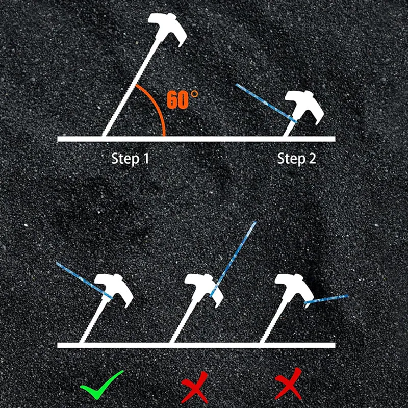 8-Inch Screw-In Tent Stakes