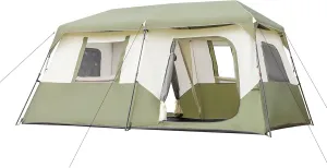 8-Person Instant Camping Tent with Rainfly & Windproof Design - Quick Setup Family Tent for Camping & Hiking