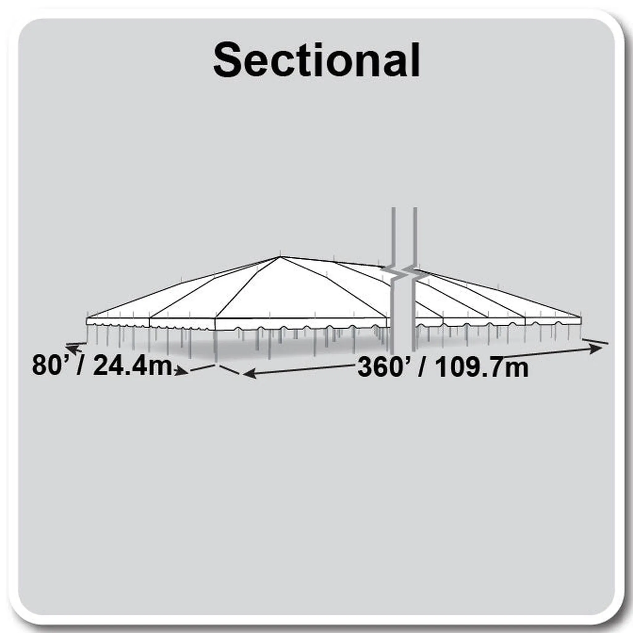 80x360 Classic Series Pole Tent